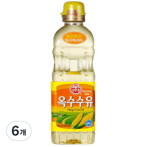 오뚜기 옥수수유, 6개, 500ml