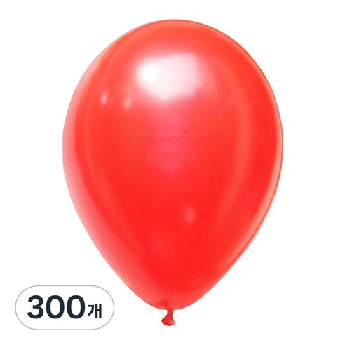 해피풍선 라운드 풍선, 펄 레드, 300개