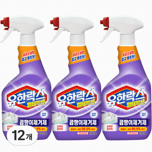 유한락스 멀티액션 곰팡이 제거제, 510ml, 12개