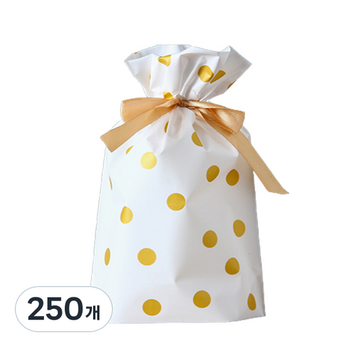 마켓감성 주머니 포장 봉투 50p, 골드토드, 250개