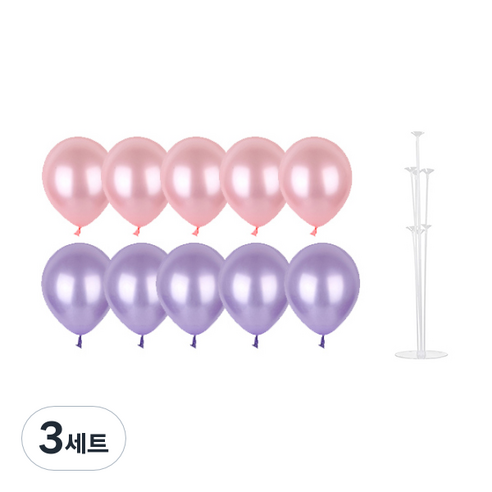 파티쇼 풍선꽂이장식세트 70cm, 라벤다파티, 3세트