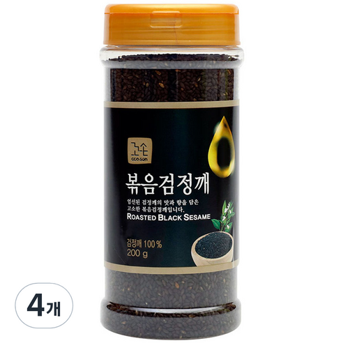 꼬손 볶음 검정깨, 200g, 4개