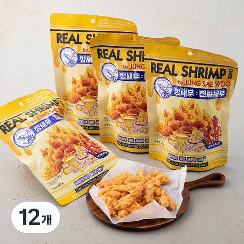 정새우 나초치즈향, 60g, 12개