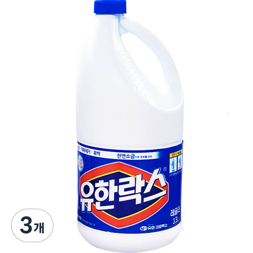 유한락스 레귤러 3.3L, 3개