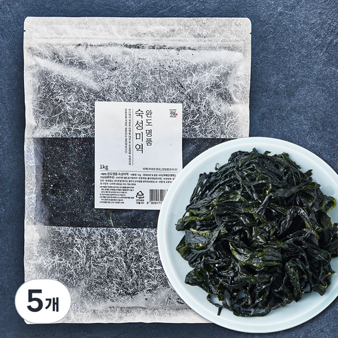 주일 완도명품 숙성미역, 1kg, 5개