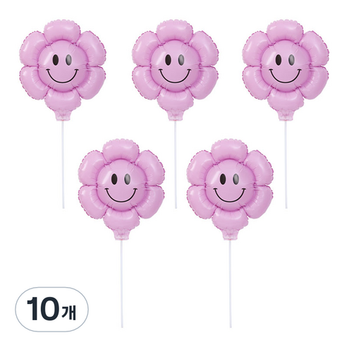 피앤비유니티 해바라기 스틱 풍선 일체형, 03 보라, 10개