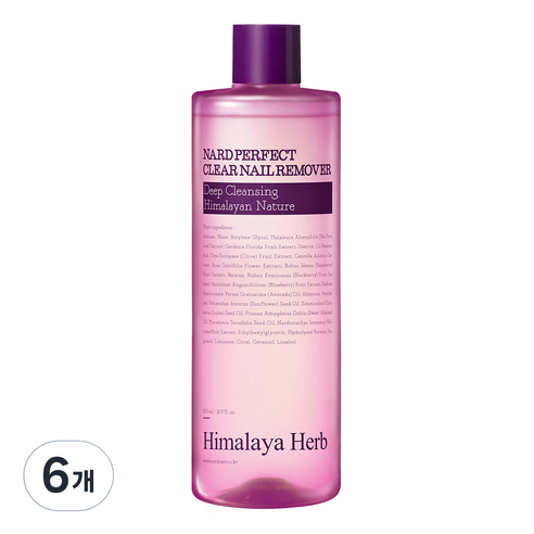 나드 퍼펙트 클리어 네일 리무버, 500ml, 6개