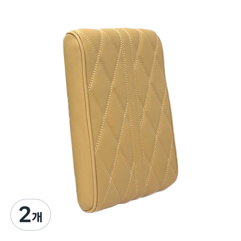 차덕후 팔걸이 콘솔 쿠션, 딥 베이지, 2개