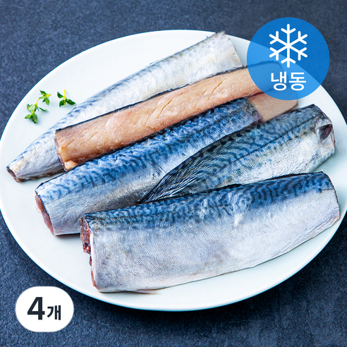 고등어청년 구이용 고등어 토막당 80~100g (냉동), 4개, 1kg