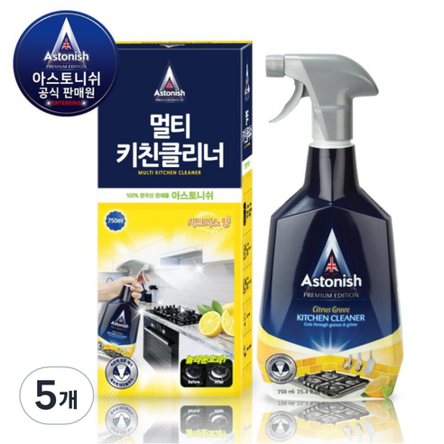 아스토니쉬 멀티 키친 클리너, 750ml, 5개
