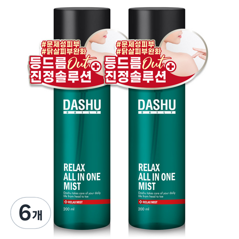 다슈 데일리 릴렉스 올인원 바디미스트, 200ml, 6개