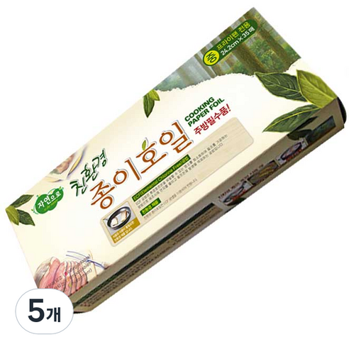 자연으로 종이호일 프라이팬전용 35매, 5개
