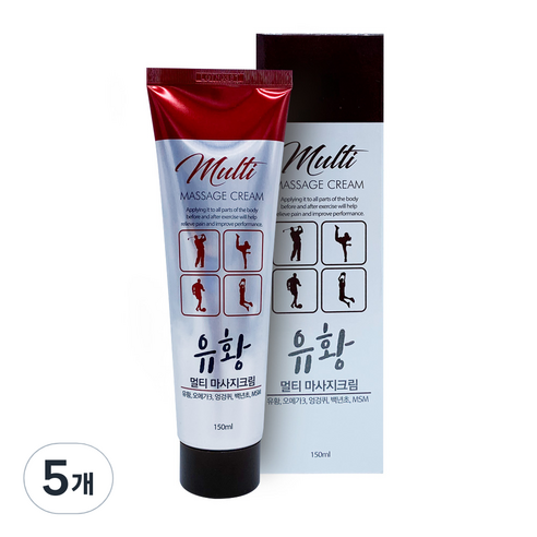 유황 멀티 마사지 크림, 150ml, 5개