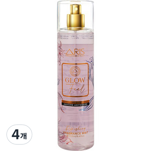아리스 퍼퓸 바디 미스트 글로우필, 4개, 250ml