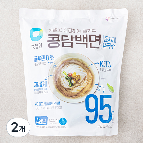 청정원 콩담백면 동치미냉국수 4인분, 1.62kg, 2개