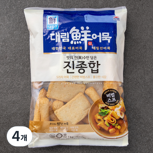 대림선 어묵 진종합1000, 1kg, 4개