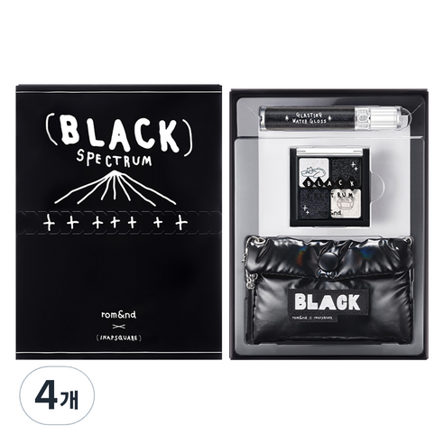 롬앤 이나피스퀘어 블랙 스펙트럼 에디션 세트, 4개, B03 글리츠인블랙 + 03 블랙펄스 + 체인백