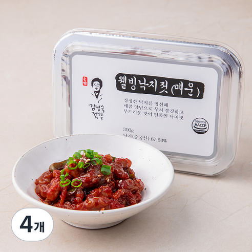 김정숙젓갈 웰빙낙지젓 매운, 300g, 4개