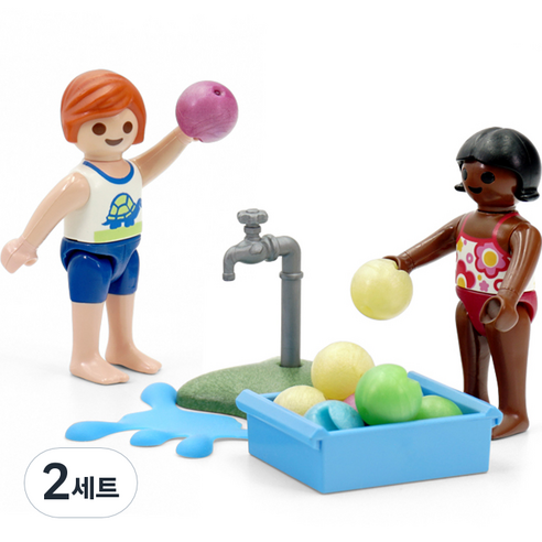 플레이모빌 아이들과 물풍선 피규어 71166, 2세트