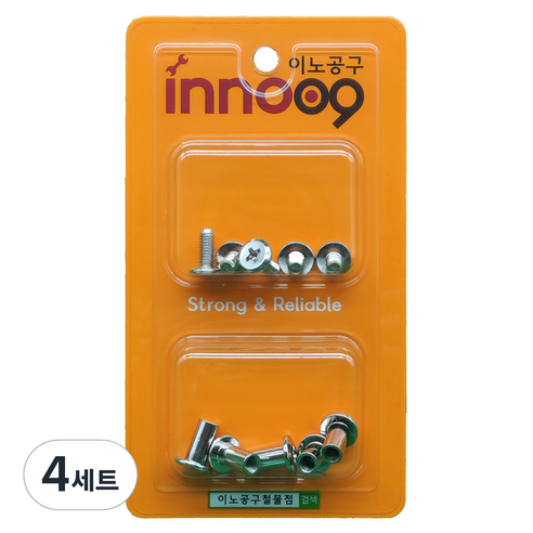 이노공구 가구용 조립 볼트 + 너트 세트, 4세트