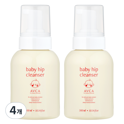 아브카 유아용 순한 엉덩이 포밍 약산성 클렌저 무향, 4개, 300ml