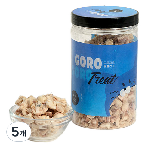 gorogoro 반려동물 트릿 동결건조 일반형, 60g, 5개, 북어