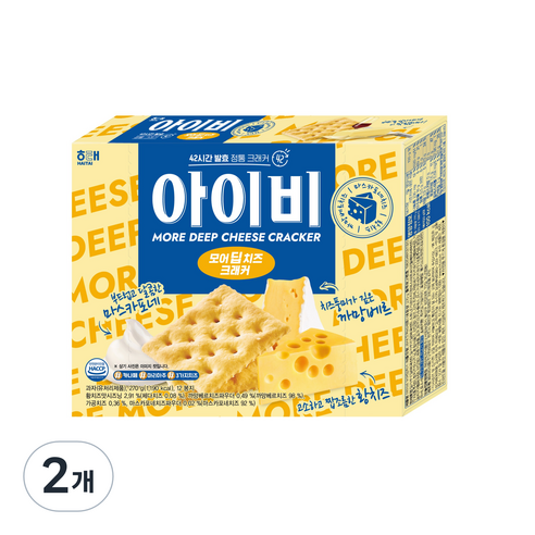 아이비 모어딥치즈 크래커, 270g, 6개