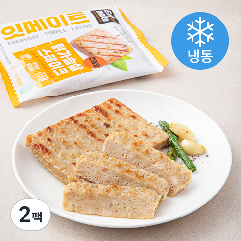 잇메이트 닭가슴살 스테이크 마늘맛 (냉동), 100g, 2팩