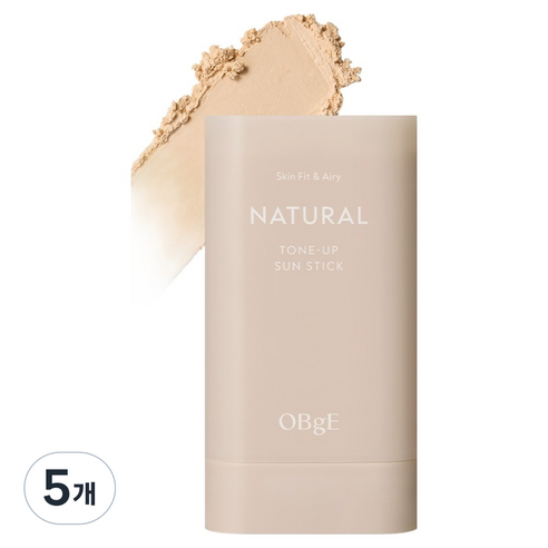 OBge 내추럴 톤업 선스틱 SPF50+ PA++++, 18g, 5개