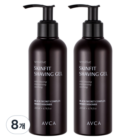 아브카 센서티브 스킨핏 쉐이빙 젤, 8개, 200ml
