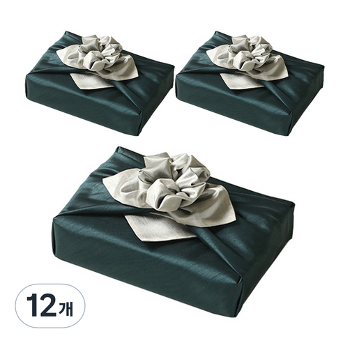 통샵 실크 겹 보자기 70 x 70 cm, 청록 + 아이보리(107), 12개