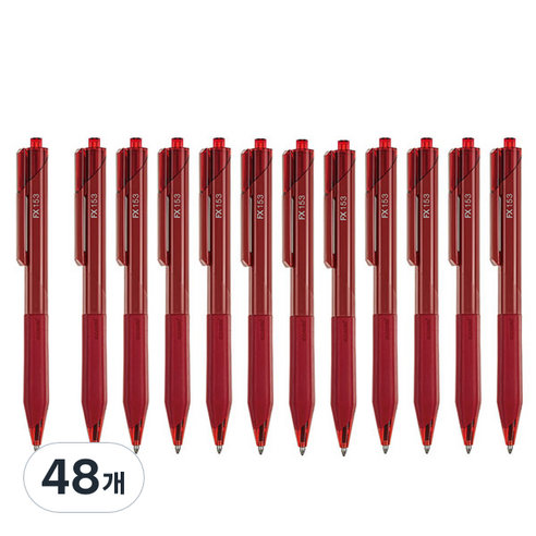 모나미 FX 153 볼펜 1.0mm, 레드, 48개