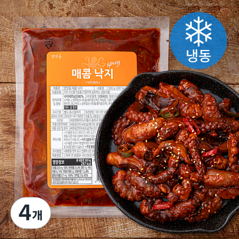 맛잇동 매콤 낙지 (냉동), 300g, 4개