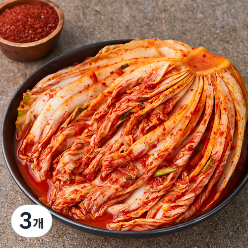 농가식품 포기김치, 1kg, 3개