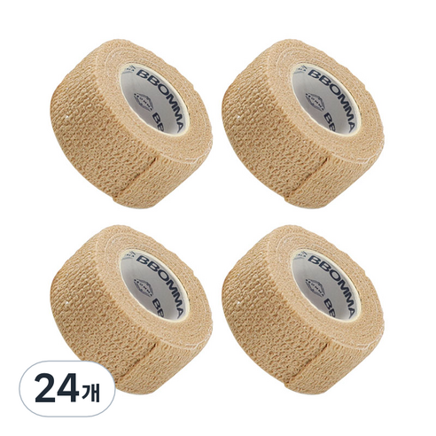 뽀마 자가점착 탄력밴드 베이지 2.5cm, 1개입, 24개