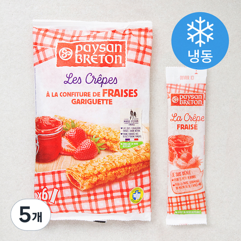 페이장브레통 스트로베리 크레페 6p (냉동), 5개, 180g