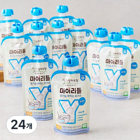 상하목장 유기농 인증 마이리틀 플레인 요구르트, 85g, 1개입, 24개