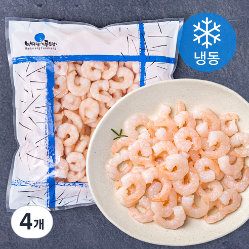더착한 자숙 새우살 중 100/200 (냉동), 500g, 4개