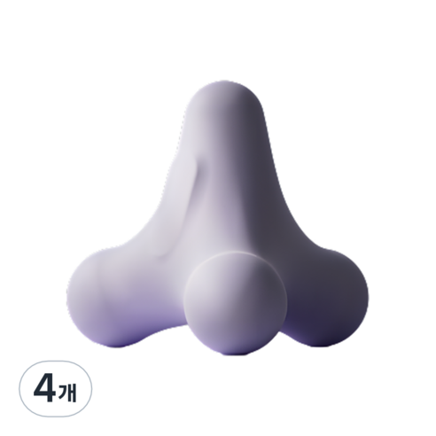ACDI 다목적 스트레칭 사각 파스텔 마사지볼, 퍼플, 4개
