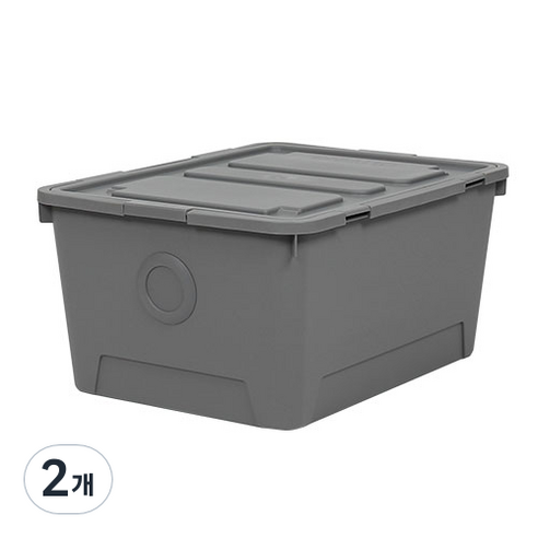 올리빙 도트 리빙박스, 크림그레이, 100L, 2개