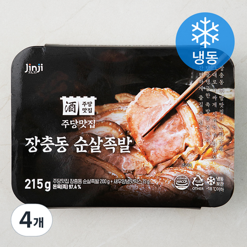 진지 주당맛집 장충동 순살족발 (냉동), 215g, 4개