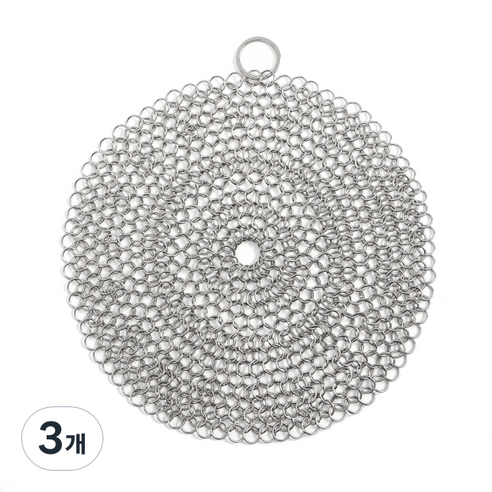 Tree 반영구 스텐링 수세미 원형 20cm, 1개입, 3개