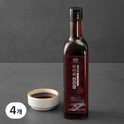 담가 우리콩 진간장, 420ml, 4개