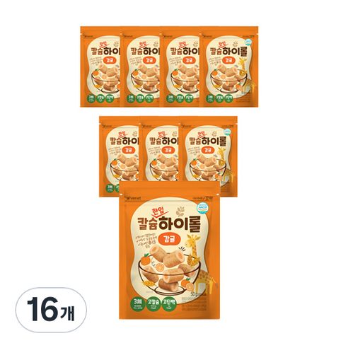 아이배냇 꼬마 칼슘 한입 하이롤 50g, 감귤, 16개