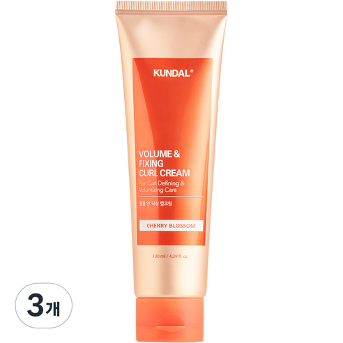 쿤달 볼륨 앤 픽싱 컬크림, 130ml, 3개