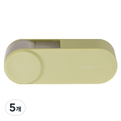누사인 스윙 접이식 회전형 수정테이프 5mm x 6m, 올리브 그린, 5개