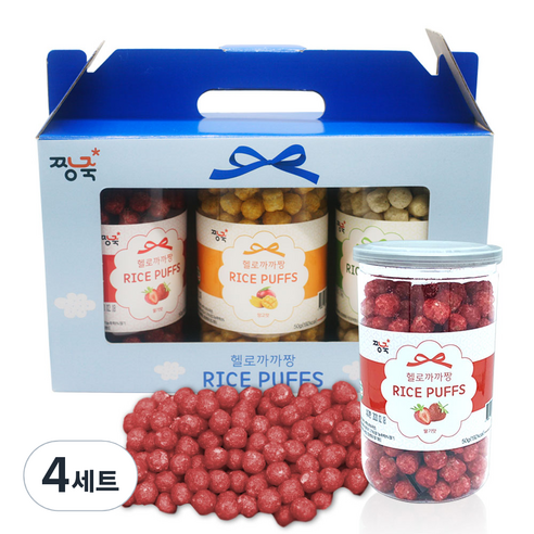짱죽 헬로까까짱 라이스퍼프 영유아과자 50g x 3종 세트, A세트(딸기, 망고, 양파), 4세트