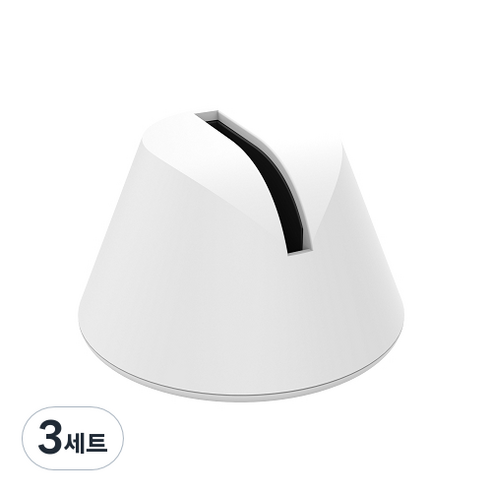 아이링 도크 차량용 스마트링 휴대폰 거치대, 3세트, 화이트