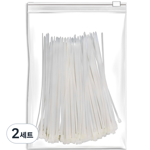 엔더 플렉시블 케이블 타이, 화이트, 2세트