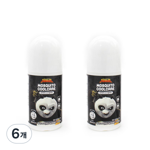 쿵푸팬더 모기 벌레 쿨케어 볼타입 외용소독제 50ml, 6개